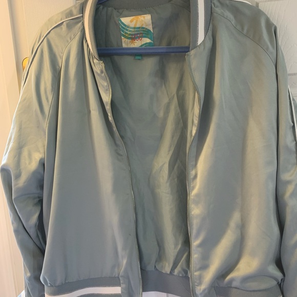 Varsity mint green and white jacket - Picture 1 of 4